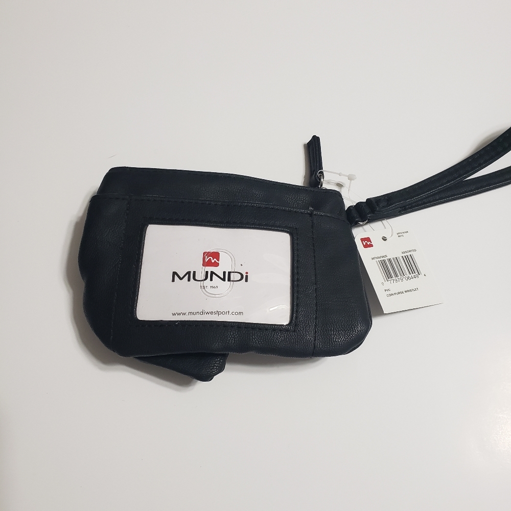 NWT Mundi Black Coin Purse/ID  Wristlet - Picture 3 of 8